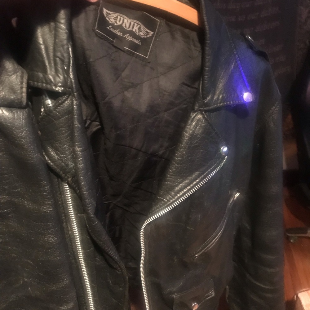 UNIK 48 Biker Leather  Jacket.